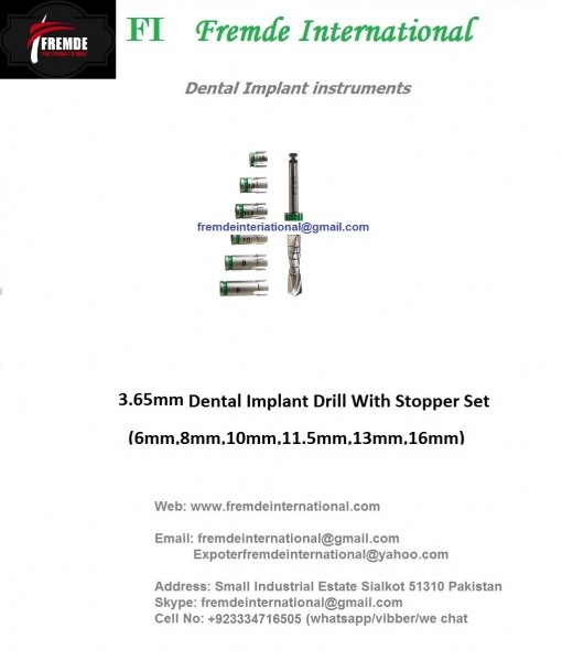 3.65mm Dental Implant Drill With Stopper Set border=