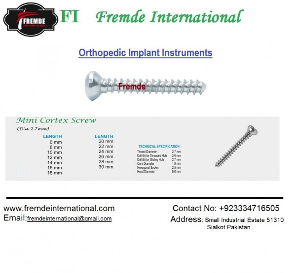 Mini Cortex Screw 2.7mm border=