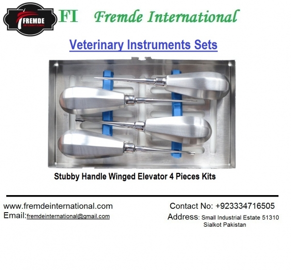 Stubby Handle Winged Elevator 4 Pieces Kits border=