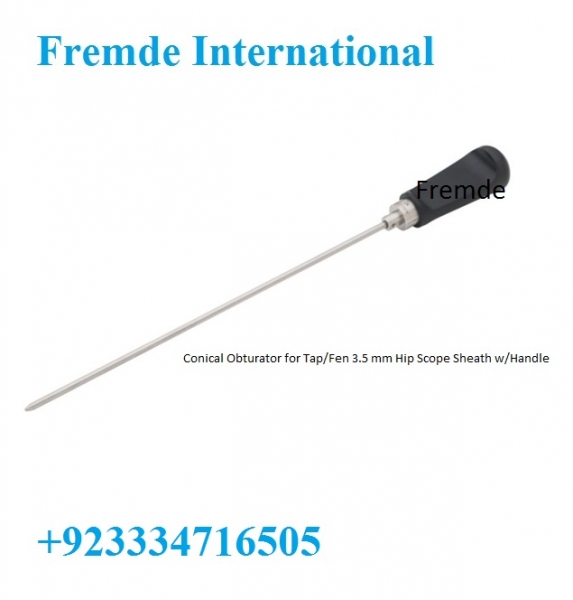 Conical Obturator for Tap/Fen 3.5 mm Hip Scope Sheath w/Handle border=