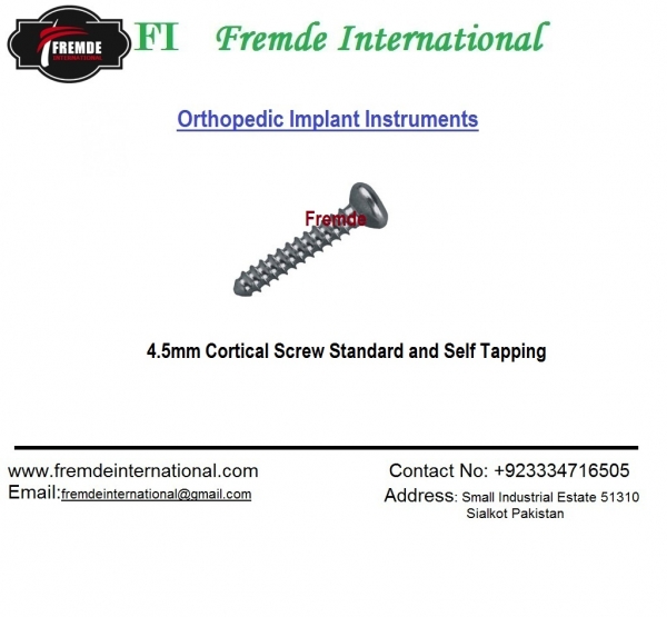 4.5mm Cortical Screw Standard and Self Tapping border=
