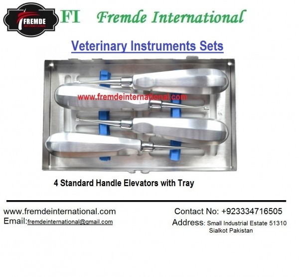  Standard Handle Elevators 4 Pieces with Tray border=