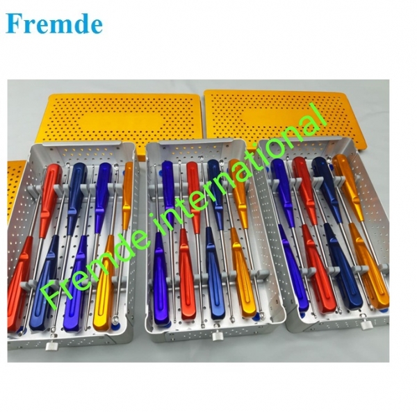 Cervical curettes American rainbow Set border=