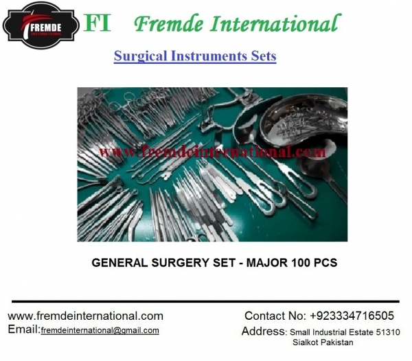MAJOR GENERAL SURGERY SET OF 100 PIECES border=