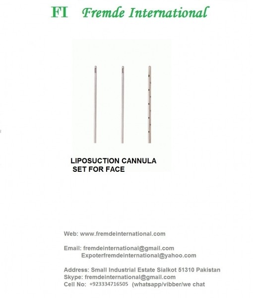 LIPOSUCTION CANNULA SET FOR FACE border=
