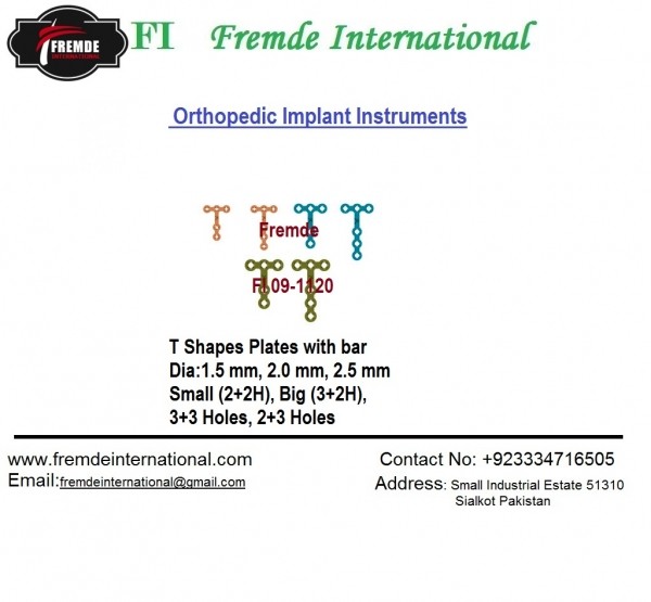 T Shapes plates with bar border=