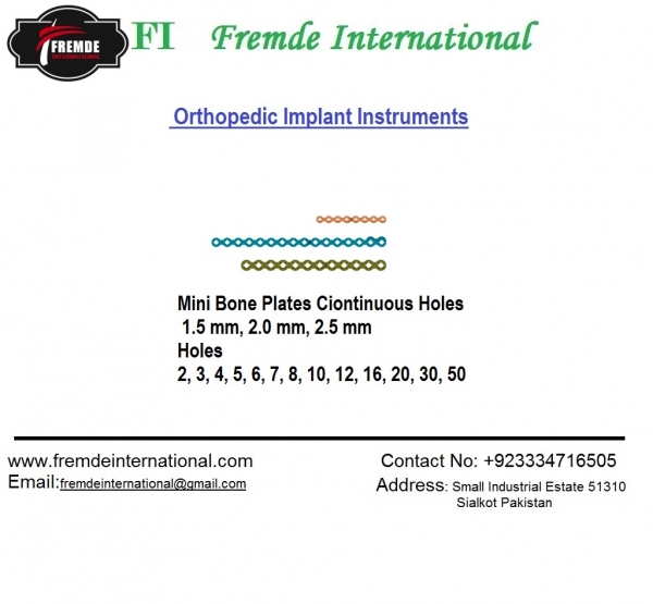 Mini Bone Plates Ciontinuous Holes border=
