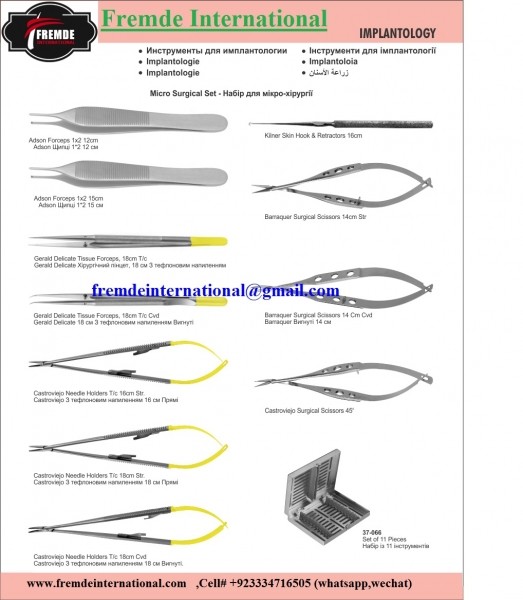 Micro Surgical Set For Dental Implant  border=