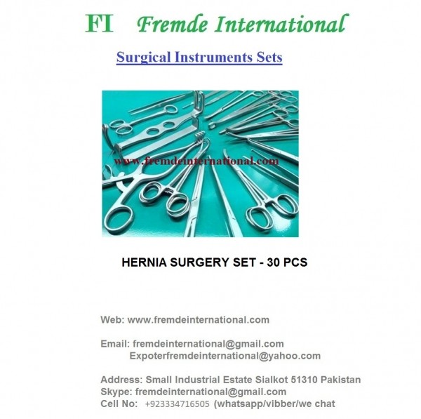 HERNIA SURGERY SET OF  30 PIECES border=