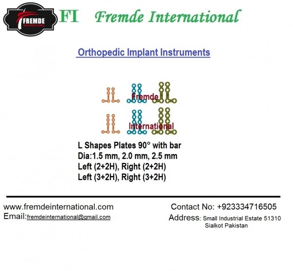 L Shapes Plates 90° with bar border=