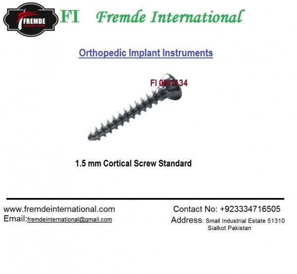 1.5 mm Cortical Screw Standard border=