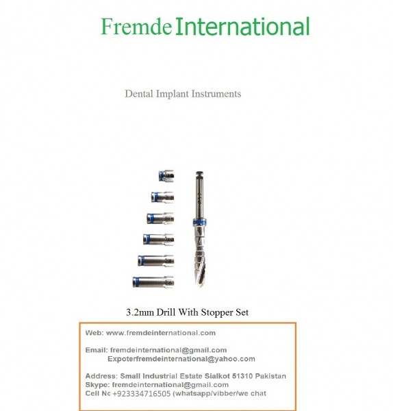 Dental implant Drill With Stopper Set border=