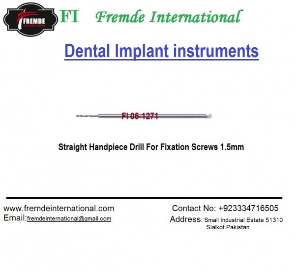 Straight Handpiece Drill For Fixation Screws border=