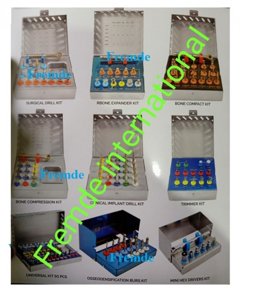 Universal Dental Implant  Bur Kit of 13 Pieces border=