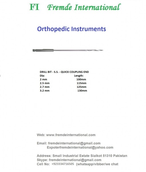 DRILL BIT Stainless Steel QUICK COUPLING  border=