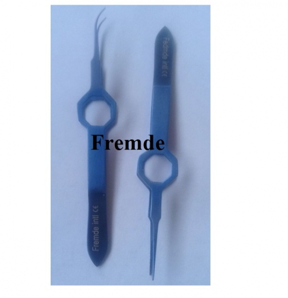 Hair Transplantation FUE Forceps Set Of 2 Pieces border=